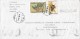 FM10777- FLOWER, BEETLE, STAMPS ON COVER FRAGMENT, 1998, ROMANIA - Covers & Documents