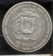 MONEDA DE PLATA DE LA REP. DOMINICANA DE 10 PESOS DEL AÑO 1975 DE LA 1ª MONEDA ACUÑADA HISPANIOLA (COIN) SILVER-ARGENT. - Dominicaine