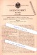 Original Patent - Robert Emmel In Merken B. Düren , Rhld. , 1901 , Stoffrührer Für Papierstoffholländer !!! - Historische Dokumente