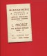 TRES JOLI MINI CALENDRIER PETIT FORMAT DE POCHE  LAPIN CAROTTES  1938 MAROQUINERIE PARAPLUIE PROBST PARIS AVENUE ITALIE - Petit Format : 1921-40