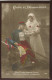 MILITARY WWI SOLDIER RED CROSS NURSE OLD POSTCARD #144 - Red Cross