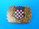 CROATIA POLICE - Large Enamel Cap / Hat Badge * Gendarmerie Gendarmeria Policia Polizei Polizia Croatie Kroatien Croazia - Polizei