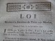 Loi Relative à La Fourniture Du Tabac Au Matelot. Paris 17/11/ 1790. 2 Pages - Décrets & Lois