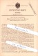 Original Patent - Otto Polack In Meiningen , 1882 , Berlockwaage Für Briefe Und Münzen !!! - Autres & Non Classés