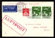 1929. Air Mail. 2 øre + 10 Øre Green Pair With Variety (pos. 23) (AFA 144y). KØBENHAVN ... (Michel: 143 (AFA 144y)) - JF - Posta Aerea