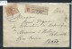 ROUMANIE - LETTRE EN RECOMMANDEE POUR LA FRANCE  1912    - A VOIR - Marcophilie