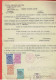 DOCUMENT 1948 DE L AMBASSADE DE LA REPUBLIQUE FEDERATIVE POPULAIRE DE YOUGOSLAVIE 5 TIMBRES TAXE TEXTE RUSSE URSS RUSSIE - Impuestos