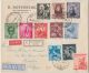 24255 Accession 8. Anniversary Romanian Princes 1938 Set On FDC 8 June Airmail Expres R-cover To Ixelles, Belgium - GF - Lettres & Documents