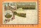 CHAM: Gruss, Litho Multi Vues, Panorama, Hauptplatz, Schloss Thierlstein, Regenufer.... - Cham