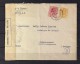 1918 SEVILLA, SOBRE CIRCULADO A SCHOENENWERD EN SUIZA, BANDA Y MARCAS DE CENSURA FRANCESAS - Cartas & Documentos