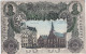 BREMERHAVEN Fünfzig Mark Reichs Banknote Siegesplatz Color Litho 13.7.1908 Gelaufen - Bremerhaven
