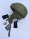 Delcampe - CASQUE De SAUT PARACHUTISTE + PATCH 11° D.P. + EPAULETTES LEGION + INSIGNE BERET PARA - Casques & Coiffures