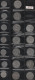 FRANCE 1951-1959 Morlon 50c 1F Lot De 30 Pièces De Monnaie / Coin / Münze [I12] - Collections