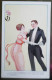 Cpa Litho Illustrateur REZNICEK ? Couple Elegant Plaisir De Danse Sciatique Publicité Urodonal Ecrite 1917 - Reznicek, Ferdinand Von