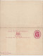 ENTIER POSTAL One Penny Rouge Carte Postale Avec Réponse Payée Reine Victoria - 1859-1963 Crown Colony