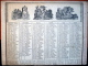 CALENDRIER  ANNEE 1846  TRES ANCIEN    XYLOGRAPHIES  ROMANTIQUES EPOQUE  LOUIS  PHILIPPE - Big : ...-1900