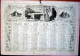 CALENDRIER  ANNEE 1850  TRES ANCIEN   XYLOGRAPHIES  ROMANTIQUES EPOQUE  DEUXIEME REPUBLIQUE - Formato Grande : ...-1900