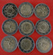 * 9 COMMEMORATIVE COINS: EUROPEAN UNION  2 EURO DIFFERENT TYPES 2004-2012! LOW START  NO RESERVE! - Lots & Kiloware - Coins