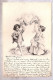 CPA - Illustration Type Vienne - Couple D'enfants Soulevant Un C&oelig;ur De Fleuri - Ohne Zuordnung