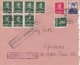 11938- KING MICHAEL, STAMPS ON COVER, CENSORED SIBIU NR 13 AND SIGHISOARA NR 9, 1943, ROMANIA - Cartas De La Segunda Guerra Mundial