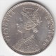 @Y@    BRITISH INDIA    1 Rupee 1887 Double Curve In Crown B Incuse (2340) - Inde