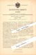 Original Patent - Adolf Grönke In Lüchow , 1896 , Regulator Für Pflüge , Landwirtschaft !!! - Lüchow