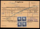 1967. Postfærge. Fr. IX. 80 Øre Blue In 4-block On Fragtbrev To Fanø Cancelled FANØ - E... (Michel: PF42) - JF104779 - Paquetes Postales