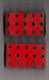 2 MECCANO Mounting Plates : 6 Cm X 3,6 X1,2 Cm  - Rood / Rot / Red / Rouge - Meccano