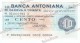 BANCA ANTONIANA DI PADOVA E TRIESTE - MINIASSEGNI - Banconota Banknote Assegno - [10] Assegni E Miniassegni