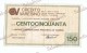 CREDITO VARESINO VARESE - MINIASSEGNI - Banconota Banknote Assegno - [10] Cheques Y Mini-cheques