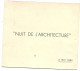 44  NANTES   LE  2   MAI 1953    INVITATION  A  LA  NUIT  DE  L  ARCHITECTURE   5  RUE  FENELON - Sonstige & Ohne Zuordnung