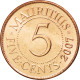 Monnaie, Mauritius, 5 Cents, 2007, SPL, Copper Plated Steel, KM:52 - Maurice