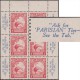 Nouvelle Zélande 1935 Y&T 194. Bloc De 6, Panneau De Carnet. Kiwi. Publicités Latérales. Cravates « Parisian » MNH - Kiwi's