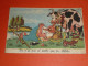 CPSM, Carte Postale Illustrée, Humour, Chasse-Pêche, Pêcheur Vache Chien, Vers, Jean De Preissac - Preissac