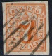 Strichstempel Auf 7 Shilling Orange - Hamburg Nr. 6 - Tief Geprüft - Pracht - Hambourg