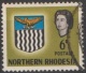 NORTHERN RHODESIA SG80/SACC80 WITH VARIETY UPWARD SHIFT OF BLUE OUT OF BOX - Northern Rhodesia (...-1963)