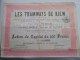 Les TRAMWAYS De KIEW - Val Halteren Notaire Bruxelles Action De 100 Francs  N° 078553 / 1905 ( Voir Photo Pour Detail )! - Bahnwesen & Tramways