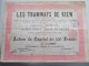 Les TRAMWAYS De KIEW - Val Halteren Notaire Bruxelles Action De 100 Francs  N° 059410 / 1905 ( Voir Photo Pour Detail )! - Chemin De Fer & Tramway