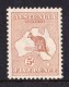 Australia 1913 Kangaroo 5d Chestnut 1st Watermark MH - See Notes - Ungebraucht