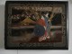 Early 1920´s Japanese Black Lacquer Silk Panel Handpainted Postcard Album - Non-classés