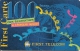 CARTE-PREPAYEE-100F-FIRST TELECOM-GLOBE En BLEU-V° N°Vert Vertical A Droite-TBE- - Autres & Non Classés