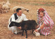 ÄLTERE POSTKARTE LIBYA VEDUTA CAMPESTRE RURAL VIEW VUE CHAMPETRE TRACHT Traditional Costume Folklorique Libye Sheep Cpa - Libia