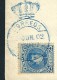 ESPAGNE- LETTRE  POUR PARIS  TRES JOLIE CACHET EN BLEU  D UN CONGRES EN 1902 A VOIR - Storia Postale