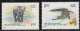 India MNH 1986, Set Of 2,  Corbett National Park, Indian Elephant, Animal & Reptile, Crocodile, As Scan - Unused Stamps