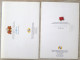 Cp Lot 2x Litho Illustrateur Voeux Fleur Rose De Noel Bougie Lumineuse Grelot Clochette Bord Argent Grand Format Double - Sammlungen & Sammellose