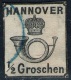 Hannover 1/2 Groschen Schwarz Auf Weiss - Hannover Nr. 17 X Gebraucht - Hanover