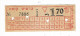 TICKET  D´ AUTOBUS  /  ISRAËL  ( PALESTINE , En 1912  ? ) /  Beaux Poinçons  :  4  PETITS  COEURS.... - Monde