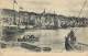 TROUVILLE-SUR-MER. LA CITTADINA E IL PORTO CON L'ALTA MAREA. SUGGESTIVA CARTOLINA DEL 1917 - Trouville