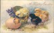 N°644 EEE 82 RAPHAEL TUCK OILETTE GOLDEN FLUFF N°3148 HAPPY EASTER POUSSINS  SORTANT DE L OEUF JOYEUSES PAQUES - Tuck, Raphael