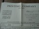 Facture Du 12/09/1945 "PRINTING COMPANY" De Liège - Printing & Stationeries